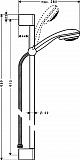 Душевой гарнитур Hansgrohe Crometta 85 Vario/Unica'C 27762000 90 см