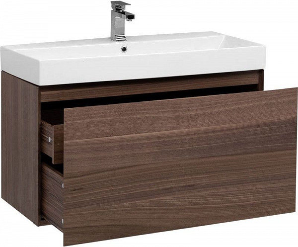 Тумба с раковиной Aquanet Нью-Йорк 100 орех 00213937