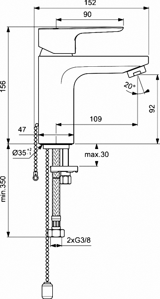 Смеситель Ideal Standard Ceraplan lll BC568AA для раковины