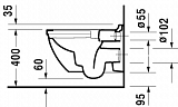 Подвесной унитаз Duravit  Starck 3 45270900A1 в комплекте с сиденьем Soft Close