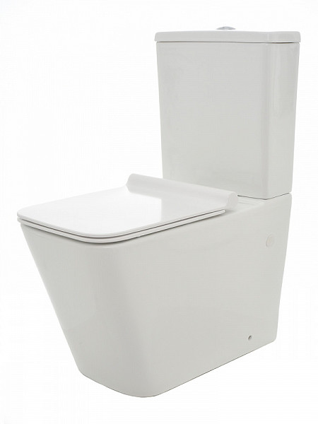 AQM1003 Унитаз напольный Rimless AQUAme с сиденьем SoftClose, горизонтальный выпуск. 680x360x405мм