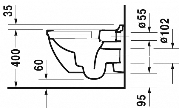 Подвесной унитаз Duravit  Starck 3 45270900A1 в комплекте с сиденьем Soft Close
