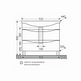 Тумба под раковину напольная Сатурн 95 Санта 700224