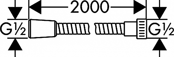 Душевой шланг Hansgrohe Metaflex'C 28264000 200 см