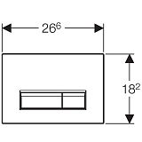 Клавиша смыва Geberit Sigma 40 115.600.KR.1 со встроенной системой удаления запахов