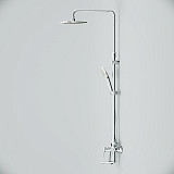 F0780964 Like,душ.система,набор:см-ль д/ванны/душа,верхний душ d250 мм, ручной душ 120 мм, 3 функции