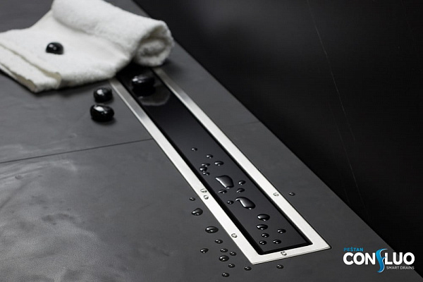 Душевой лоток Pestan Confluo Premium Line 300 Black Glass