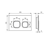 Клавиша смыва, универсальная, хром, Unifix, 004, IDDIS, UNI04CHi77
