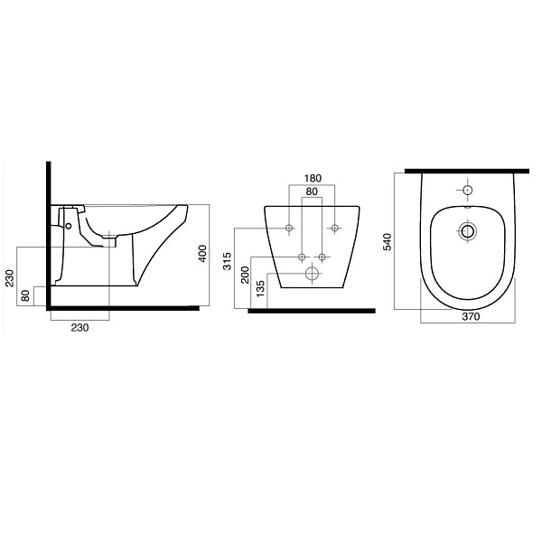 C503411WH Inspire подвесное биде