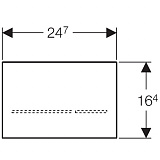 Клавиша смыва Geberit Sigma 80 116.090.SG.1
