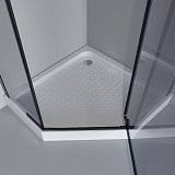 Душ. уголок NG-010-14DT (1000х1000х1950) низкий поддон(13см) стекло ТОНИРОВАННОЕ, 2 места