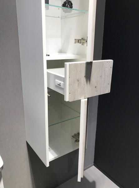 Шкаф - колонна Roca Ronda R белый матовый/бетон ZRU9303006