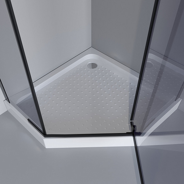 Душ. уголок NG-010-14DT (1000х1000х1950) низкий поддон(13см) стекло ТОНИРОВАННОЕ, 2 места