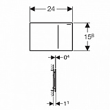 Клавиша смыва Geberit Sigma 70 115.620.SQ.1 умбра