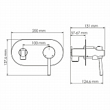 Встраиваемый смеситель с гигиенической лейкой Wassercraft Main 4138
