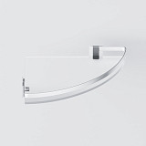 A7456100  Sense L Полка  угловая стеклянная, алюминий