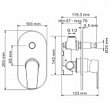 Смеситель для ванны и душа Wasserkraft Dill 6161