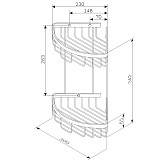 A7452200 Sense L Корзина для душа угловая двухъярусная, хром