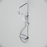 F0785A700 X-Joy, душ.система: см-ль-полка д/ванны/душа, душ.штанга, верхн. душ 220мм, ручн.душ, хром