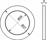 Прокладка AlcaPlast состоящая из двух частей 5/4" A7990