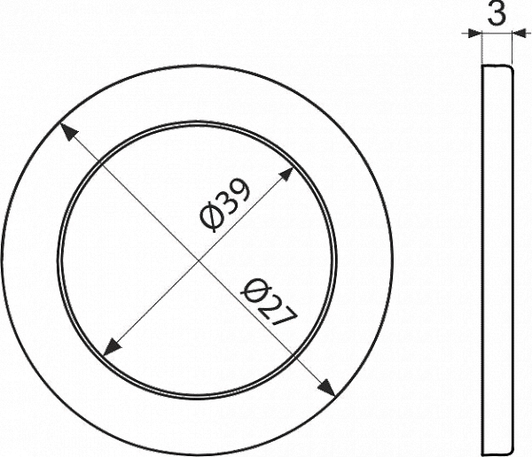 Прокладка AlcaPlast состоящая из двух частей 5/4" A7990