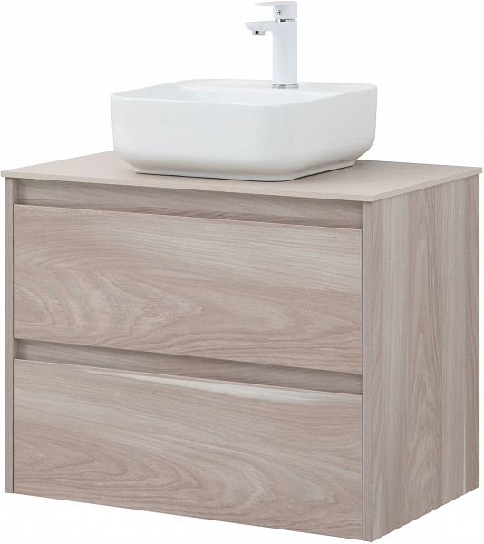 Тумба под раковину Aquanet Nova Lite 75 орех светлый (2 ящика) 00287885