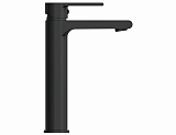 Смеситель BRASKO BLACK высокий для раковины с клик-клак Cersanit 63111