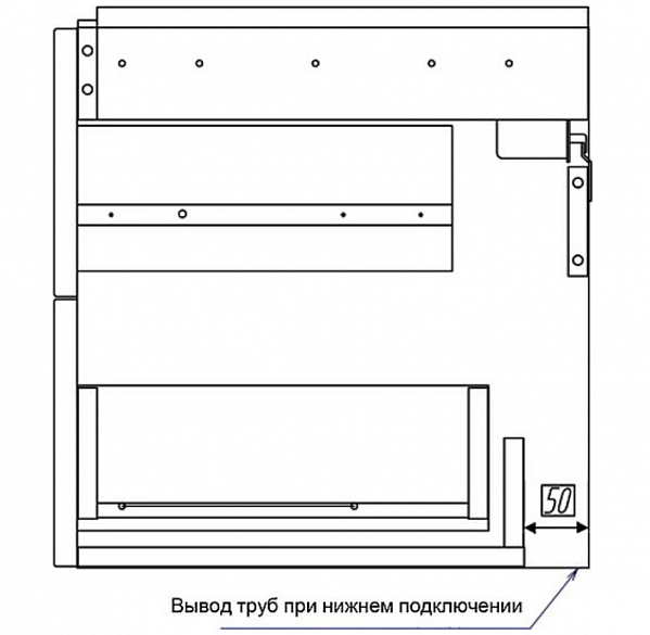 Тумба под раковину Акватон Америна 56 см 1A168901AM010