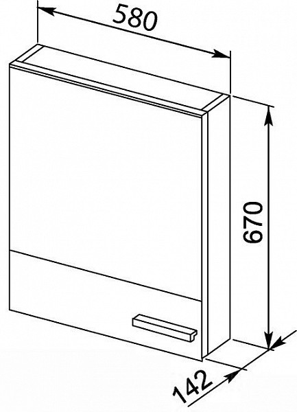 Зеркало-шкаф Aquanet Верона 58 белый 00175344