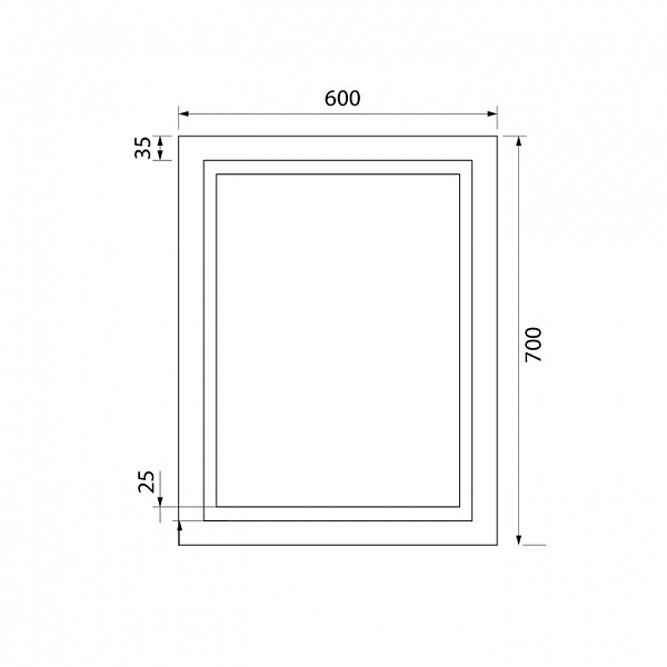 Зеркало с подсветкой и термообогревом, 60 см, Zodiac, IDDIS, ZOD60T0i98