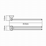 Держатель полотенец двойной Wasserkraft Isen K-4031