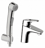 Смеситель для раковины с гигиеническим душем Bravat Drop-D F148162C-1