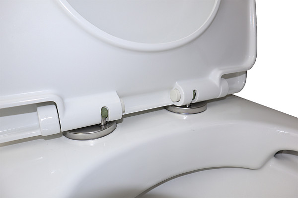 Унитаз моноблок Azario Luna напольный, горизонтальный слив, сиденье дюропласт микролифт 