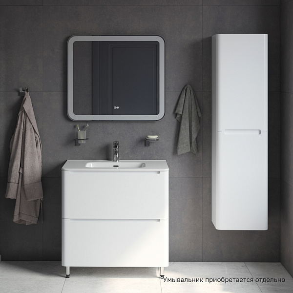 Тумба напольная, белая, 80 см, Edifice, IDDIS, EDI80WFi95. Подходит ум. 0108000i28