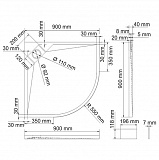 Душевой поддон Wasserkraft Alme 15T01