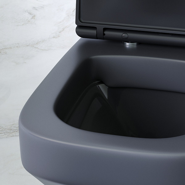 C50A1700MBSC Inspire V2.0 подвесной унитаз FlashClean с сиденьем микролифт, черн мат