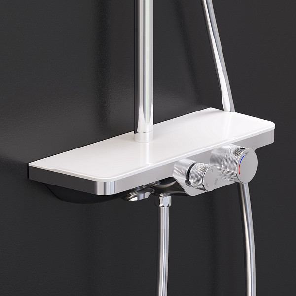 947730000 Apollo душевая система с ванно-душевым смесителем-полкой, хром