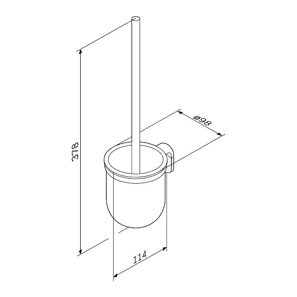 A8433322 X-Joy, Стойка с туалетной щеткой