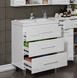 Тумба под раковину Омега 70 напольная с 3 ящиками Санта 207039л