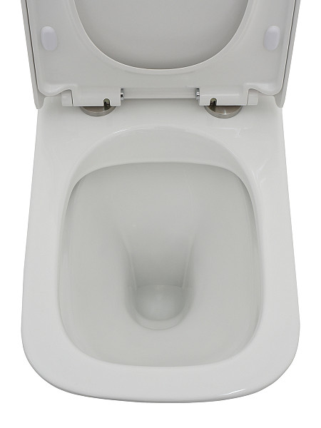 AQM1005 Унитаз напольный Rimless AQUAme c сиденьем SoftClose, горизонтальный выпуск. 620x345x415мм