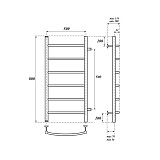 Полотенцесушитель водяной Point Афина PN04558 П6 500x800 с боковым подключением 500, хром