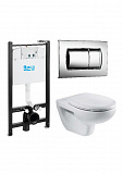 Комплект Roca Victoria 893100000 подвесной унитаз + инсталляция + клавиша + сиденье