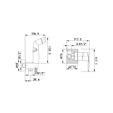 Встраиваемый смеситель с гигиеническим душем, Ray, IDDIS, RAYSBR2i08