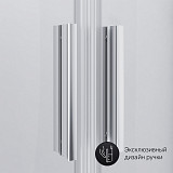 W90G-401-080WT Gem душевое ограждение 80х80, стекло прозрачное, профиль матовое серебро, без поддона