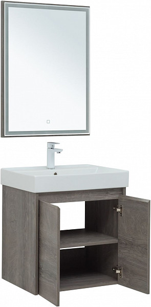 Мебель для ванной Aquanet Nova Lite 60 дуб рошелье (2 дверцы) 00302533
