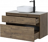 Тумба под раковину Aquanet Nova Lite 100 дуб рустикальный (2 ящика) 00249521