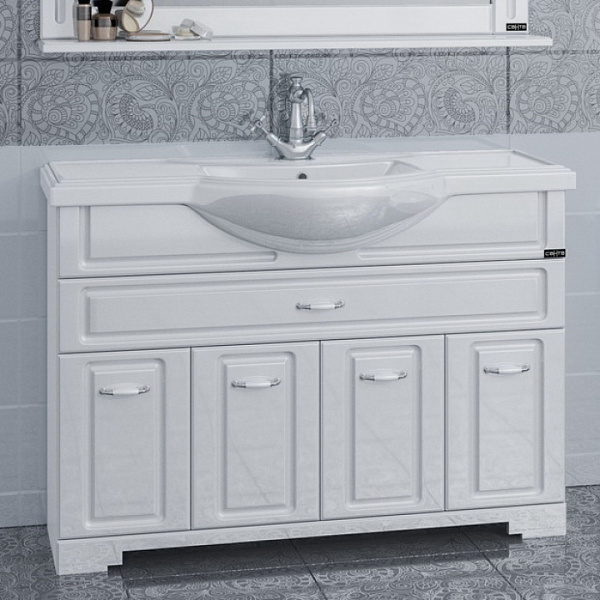 Тумба под раковину Монарх 120 на цоколе Санта 700128