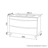 Тумба напольная, белая, 100 см, Cloud, IDDIS, CLO10WFi95. Подходит ум. 0131000i28