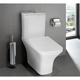 Унитаз-компакт Azario FRETTA Square N 340х650х770 напольный, безободковый, c быстросъемным сиденьем микролифт (AZ-1038A N)