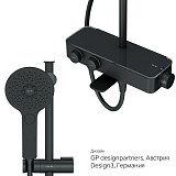 F0750A522 Inspire V2.0, душевая система, набор: см-ль д/ванны/душа с термостатом, верхний душ d 250